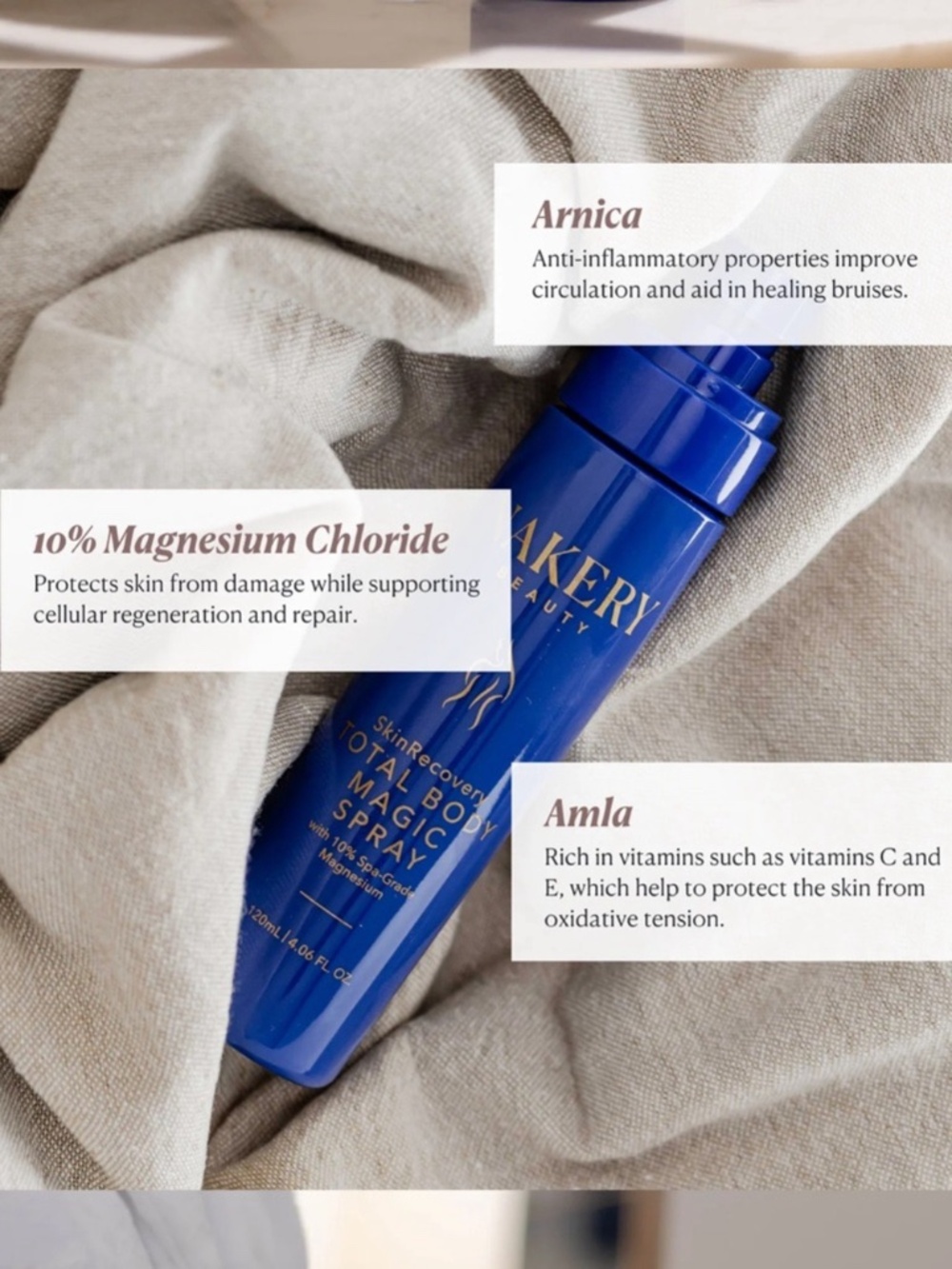 New Nakery Beauty Total Body Magic Spray Magnesium Skin Recovery Smoothing 4 oz. - Picture 4 of 4